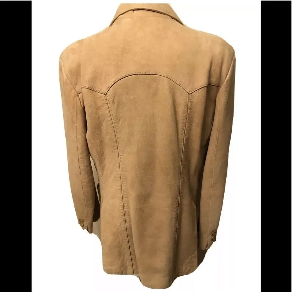 vintage wilsons leather suede jacket blazer - Picture 2 of 10